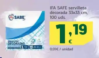 HiperDino Servilleta decorada 33x33 cm, 100 uds. ifa safe oferta