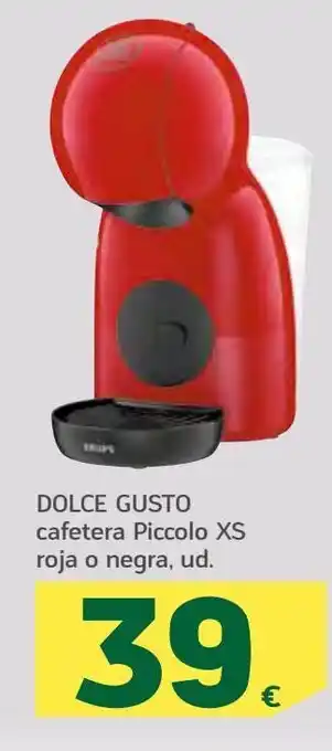 HiperDino Cafetera piccolo xs roja o negra, ud. dolce gusto oferta