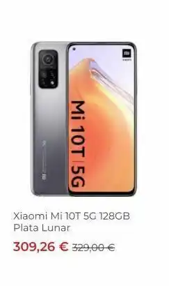 Visanta Of n mi 10t 5g xiaomi mi 10t 5g 128gb plata lunar 309,26 € 329,00 € oferta
