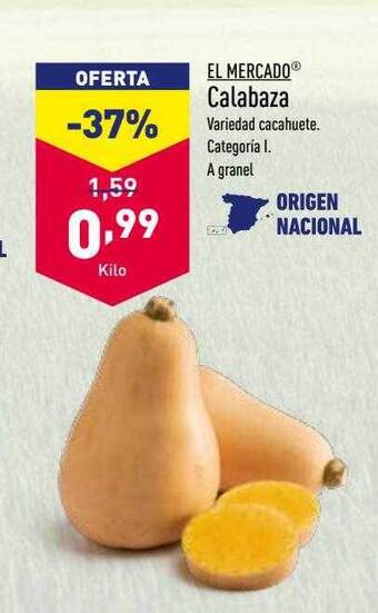ALDI El mercado calabaza oferta
