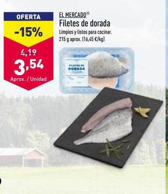 ALDI El mercado filetes de dorada oferta