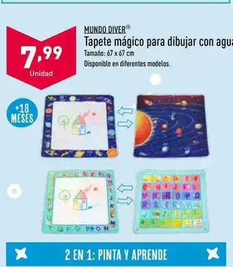 ALDI Mundo diver tapete mágico para dibujar con agua oferta