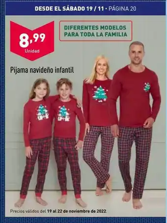 ALDI Pijama navideño infantil oferta