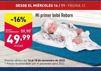 ALDI Mi primer bebé reborn oferta