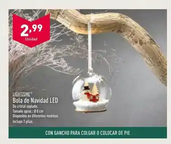 ALDI Lightzone bola de navidad led oferta