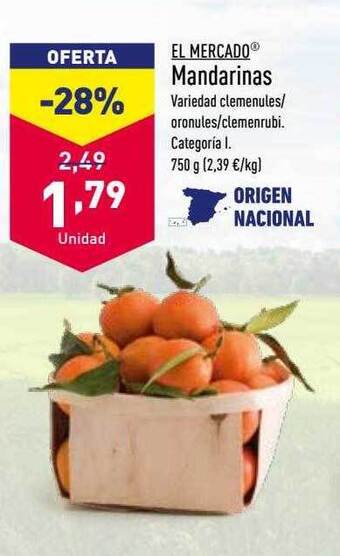 ALDI El mercado mandarinas oferta
