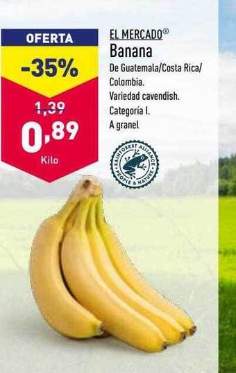 ALDI El mercado banana oferta