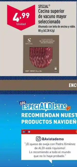 ALDI Special cecina superior de vacuno mayor seleccionado oferta