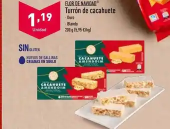 ALDI Flor de navidad turrón de cacahuete oferta
