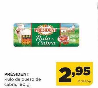 Alimerka Président rulo de queso de cabra oferta