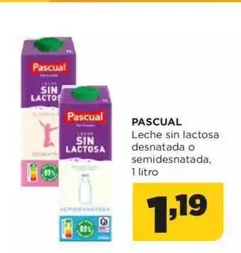 Alimerka Pascual leche sin lactosa desnatado o semidesnatada oferta