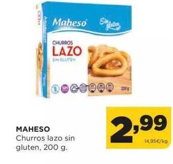 Alimerka Maheso churros lazo sin gluten oferta