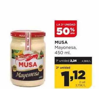 Alimerka La 2a unidad 50% dto musa mayonesa oferta