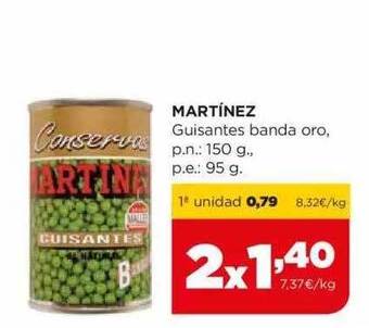 Alimerka Martinez guisantes banda oro oferta