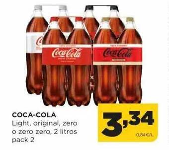 Alimerka Coca-cola light, original, zero o zero zero, 2 litros oferta