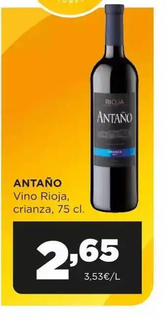 Alimerka Antaño vino rioja, crianza oferta