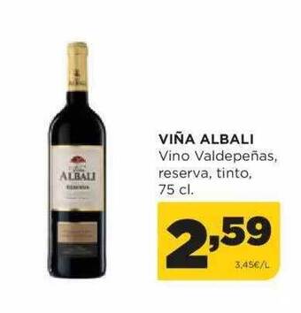 Alimerka Viña albali vino valdepeñas, reserva, tinto oferta