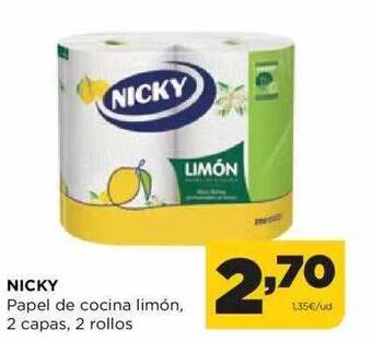 Alimerka Nicky papel de cocina limón oferta