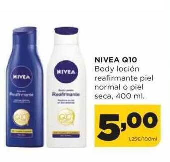 Alimerka Nivea q10 body loción reafirmante piel normal o piel seca oferta
