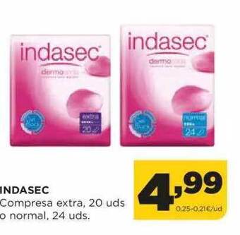 Alimerka Indasec compresa extra, o normal oferta