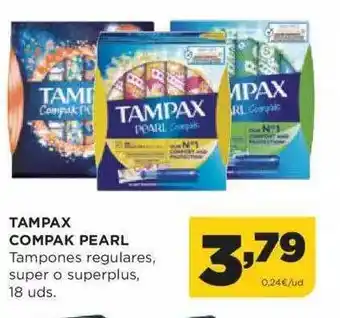 Alimerka Tampax compak pearl tampones regulares, super o superplus oferta