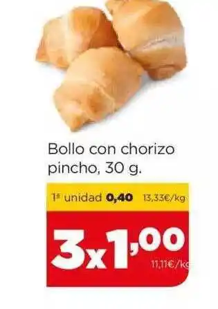 Alimerka Bollo con chorizo pincho, 30 g oferta