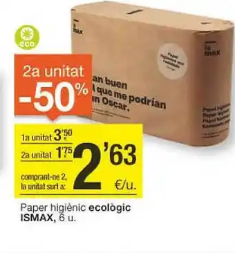 BonpreuEsclat Paper higiènic ecologic ismax oferta