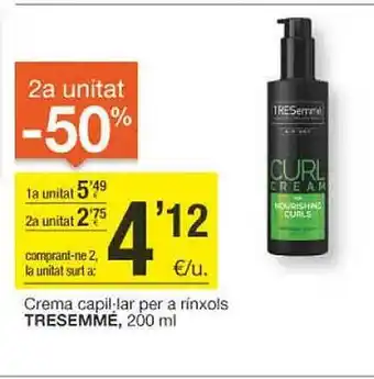 BonpreuEsclat Crema capil-lar per a rínxols tresemmé oferta