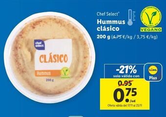 Lidl Hummus chef select oferta