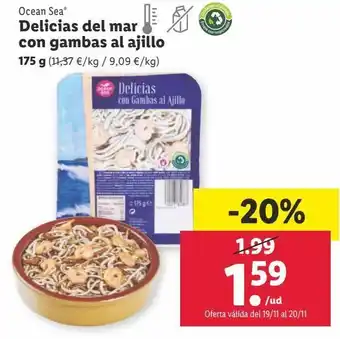 Lidl Delicias del mar con gambas al ajillo ocean sea oferta