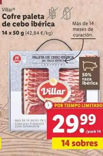 Lidl Paleta de cerdo villar oferta