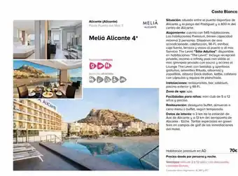 Alicante alicante (alicante) plaza puerta del mar, 3 meliá alicante 4* nuestras ventajas servicios ofrecidos no melia 