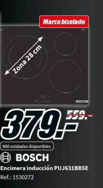 MediaMarkt Bosch encimera inducción puj631bb5e oferta