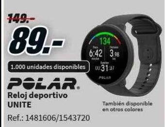 MediaMarkt Polar reloj deportivo unite oferta