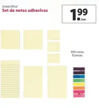 Lidl United Office Set de notas adhesivas oferta