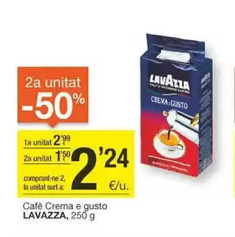 BonpreuEsclat Cafè crema e gusto lavazza oferta