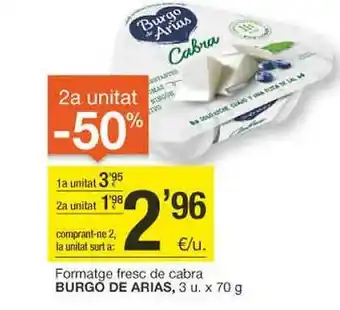 BonpreuEsclat Formatge fresc de cabra burgo de arias oferta