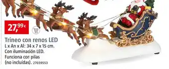 Bauhaus Trineo con renos led oferta
