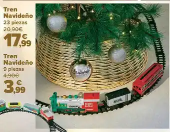 Carrefour Tren navideño 23 piezas tren navideño 9 piezas oferta