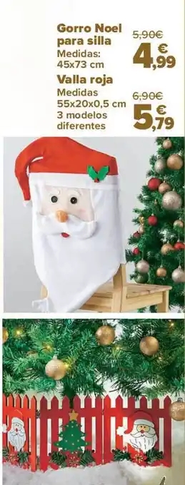 Carrefour Gorro noel para silla valla roja oferta