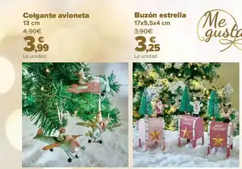 Carrefour Colgante avioneta 13 cm buzón estrella 17x5.5x4 cm me gusta oferta