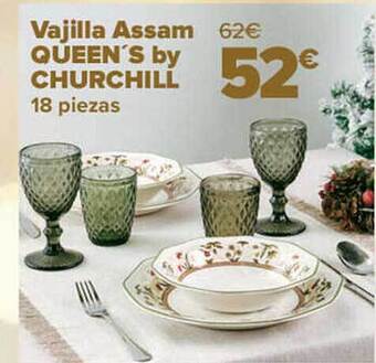 Carrefour Vajilla assam queen's by churchill oferta