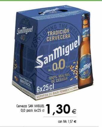 Cash Ifa Cerveza san miguel 0,0 pack 6x25cl oferta