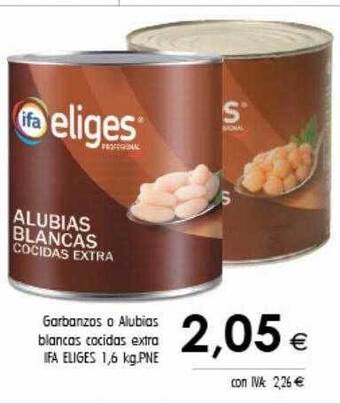 Cash Ifa Garbanzos o alubias blancas cocidas extra ifa eliges oferta