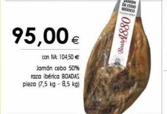 Cash Ifa Jamón cebo 50% raza ibérica boadas pieza oferta