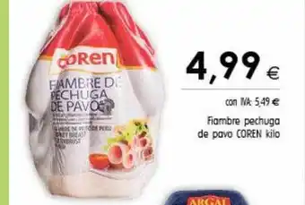 Cash Ifa Fiambre pechuga de pavo coren kilo oferta