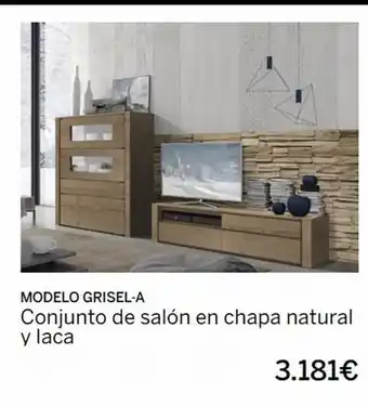 Muebles La Fábrica More modelo grisel-a conjunto de salón en chapa natural y laca 3.181€ oferta