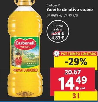 Lidl Aceite de oliva carbonell oferta