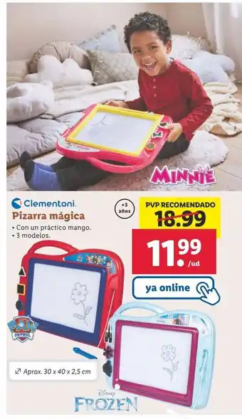 Lidl Pizarra mágica clementoni oferta