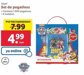 Lidl Pegatinas totum oferta